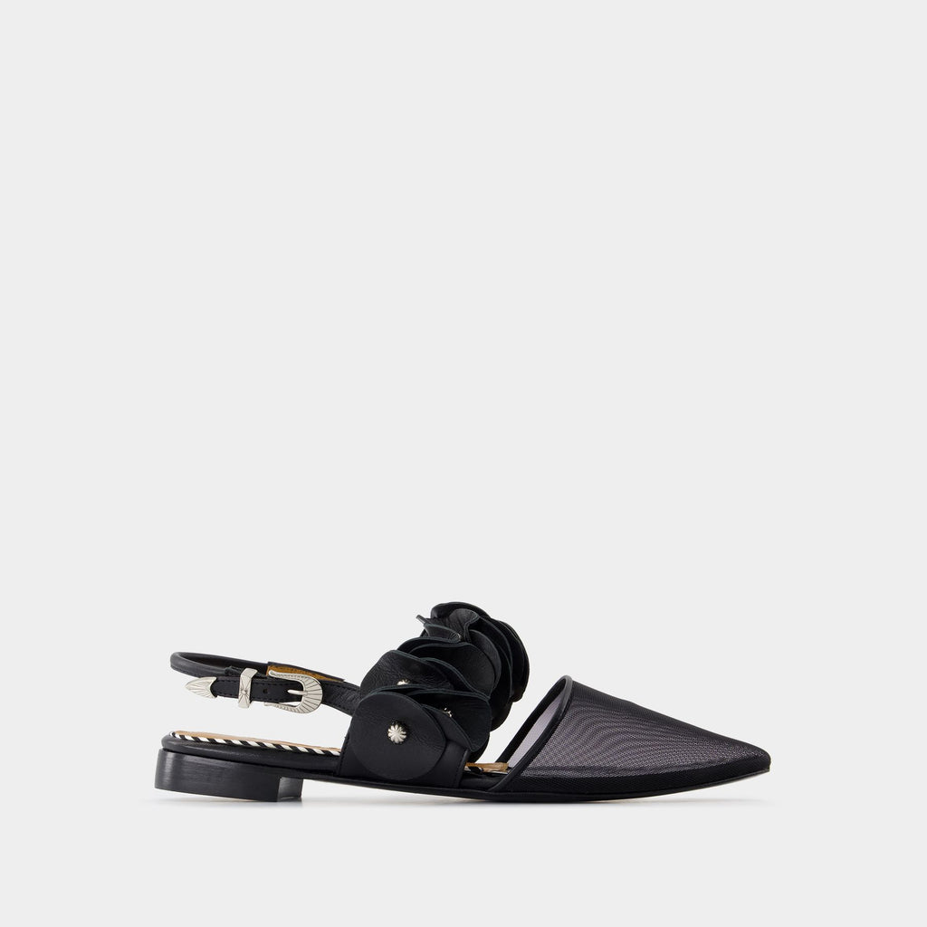 サンダル・ミュール TOGA Slingbacks Aj1398 - Toga Pulla - Leather - Black 5603534187985_MAIN_5480c0e7ba_