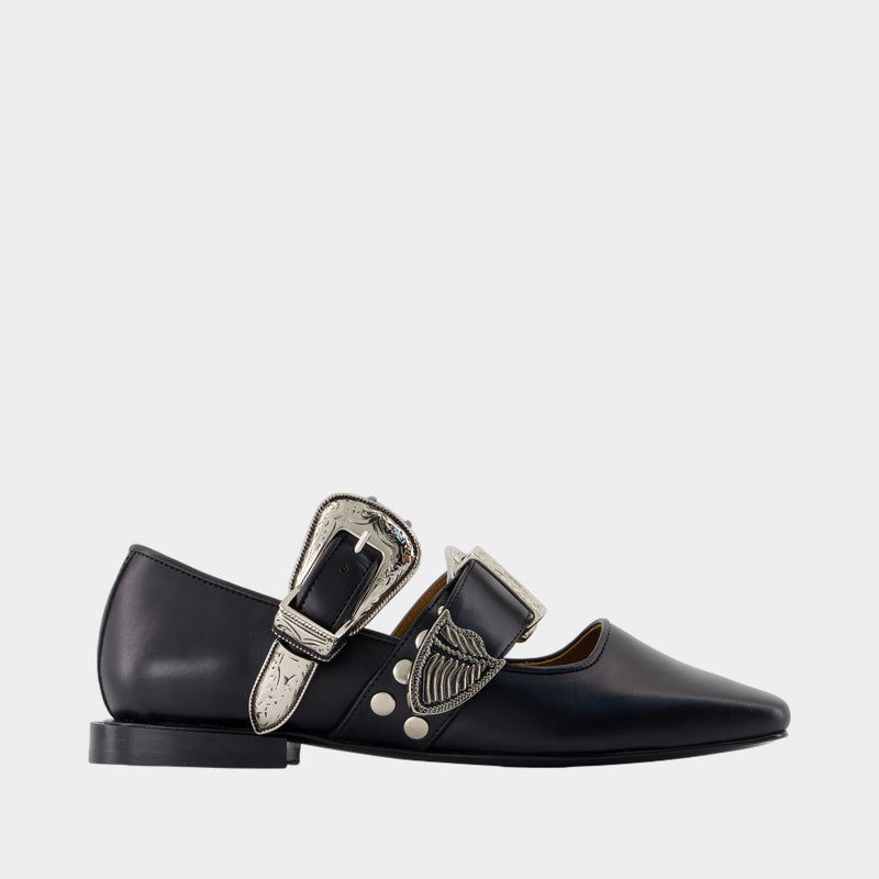 Aj1408 Ballerinas - Toga Pulla - Leather - Black