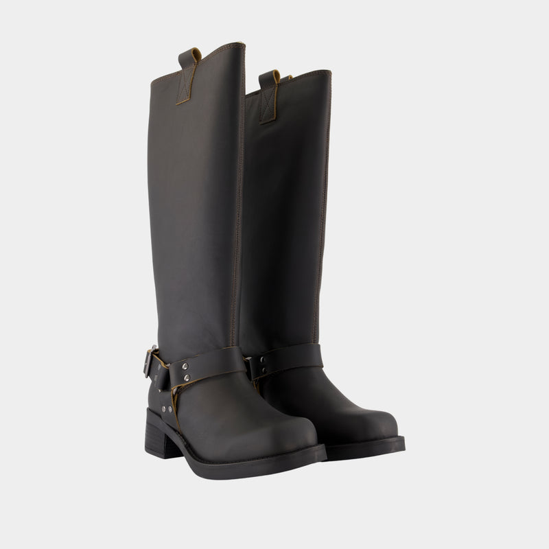 Sabrenta Boots - Samsoe Samsoe - Leather - Green