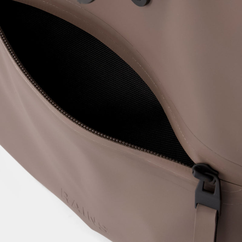Rolltop Rucksack W3 - RAINS - Synthetic - Brown