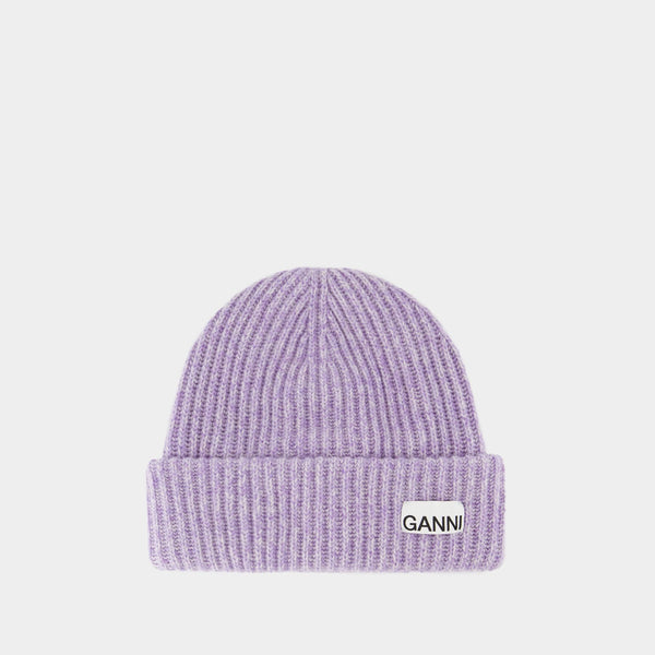 ganni ビーニー Heather GANNI（ガニー） ニット帽 Structured Rib Beanie A4429 A6051 A6207