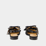 Big Bow Ballerinas - Ganni - Synthetic - Black