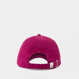 Cap - Ganni - Cotton - Purple