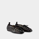 Ballerinas Eyelets - Ganni - Synthetic - Black