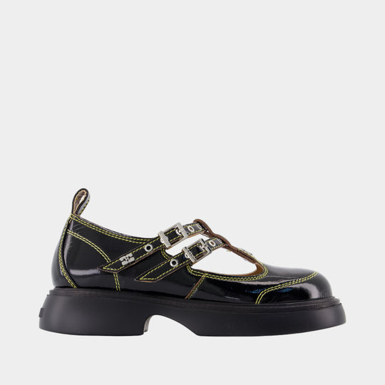 Everyday Butterfly Mary Jane - Ganni - Synthetic - Black