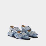 Charms ballerinas - Ganni - Denim - Blue