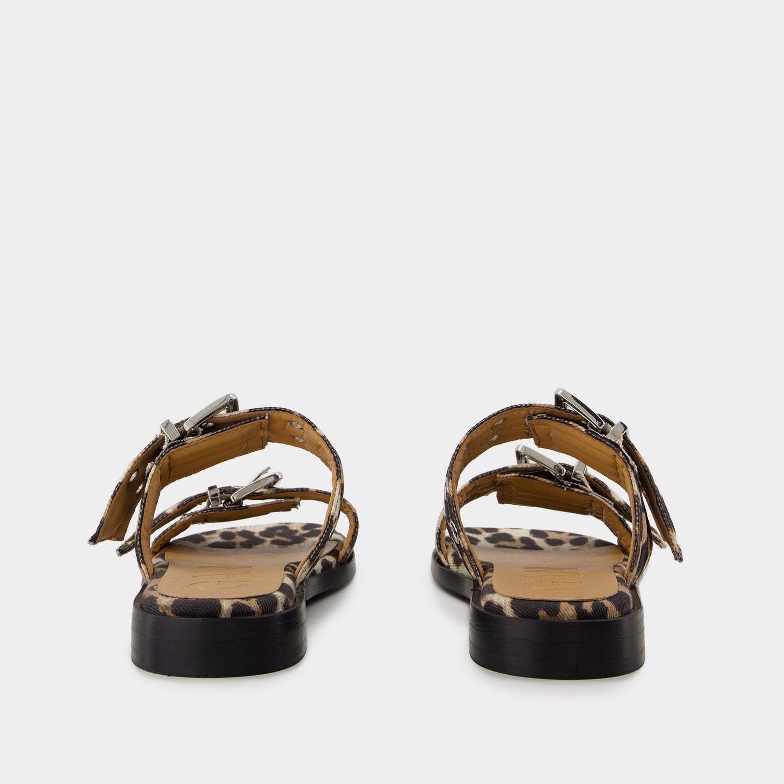 Feminine Sandals - Ganni - Denim - Printed