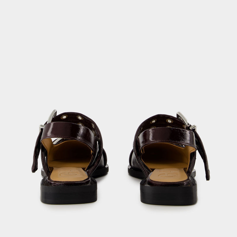 Ballerinas - Ganni - Polyester - Bordeaux