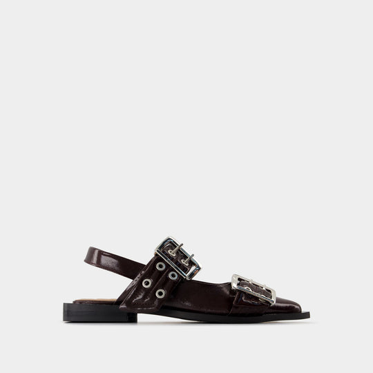 Ballerinas - Ganni - Polyester - Bordeaux