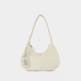 Bou Medium Shoulder Bag - Ganni - Leather - White