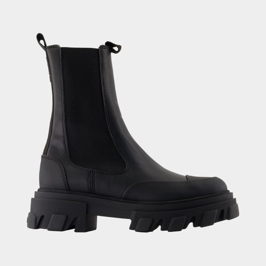 Chelsea Anckle Boots - Ganni - Leather - Black
