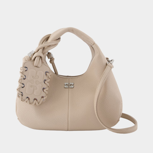 Mini Grained Purse - Ganni - Synthetic - White