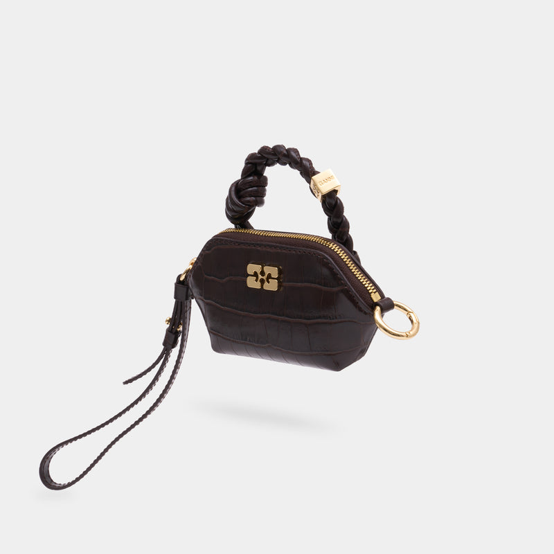 Bou Nano Croco Purse - Ganni - Synthetic - Brown