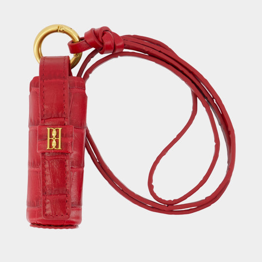 Vera Lipstick Charm - By Malene Birger - Leather - Red