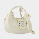 Hobo Mini Purse - Ganni - Leather - White