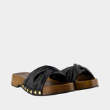 Tia Fairy Mules - Ganni - Leather - Black