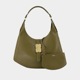 Kat Large Butter Shoulder Bag - Ganni - Synthetic - Khaki