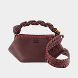 Bou Mini Purse - Ganni - Synthetic - Burgundy