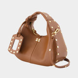 Mini Studs Handbag - Ganni - Synthetic - Brown