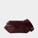 Bou East/west Shoulder Bag - Ganni - Synthetic - Burgundy