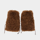 Alternative Mittens - Ganni - Wool - Brown