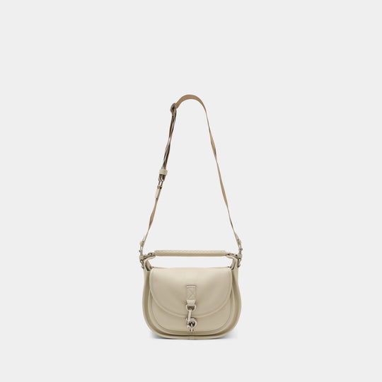 Small B-Clip Messenger Crossbody - Burberry - Leather - White