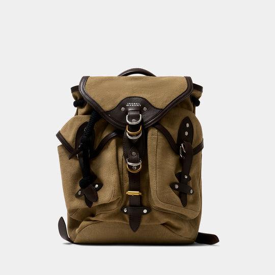 Yumbo Small Backpack - Isabel Marant - Cotton - Khaki