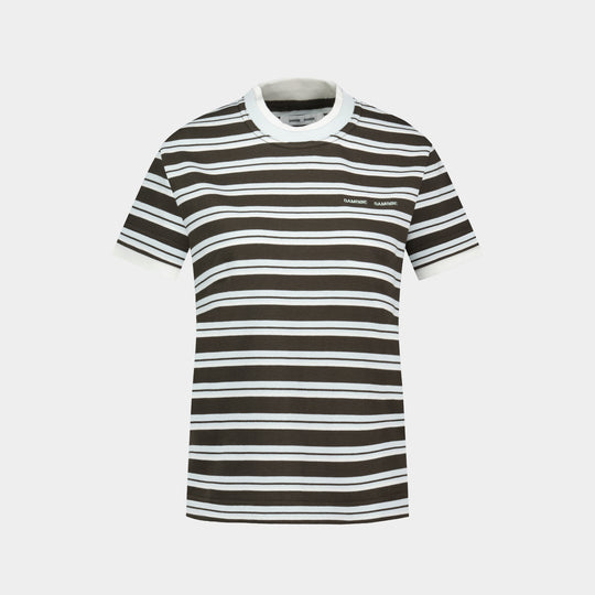 Sacamina Ss T-Shirt - Samsoe Samsoe - Cotton - Brown