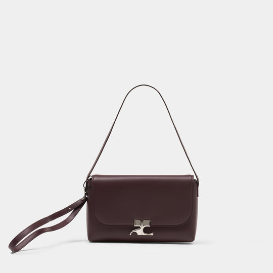 Icotype Shoulder Bag - Courreges - Leather - Burgundy