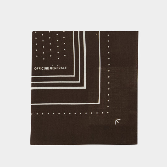 85x85 Scarf - OFFICINE GENERALE - Wool - Brown