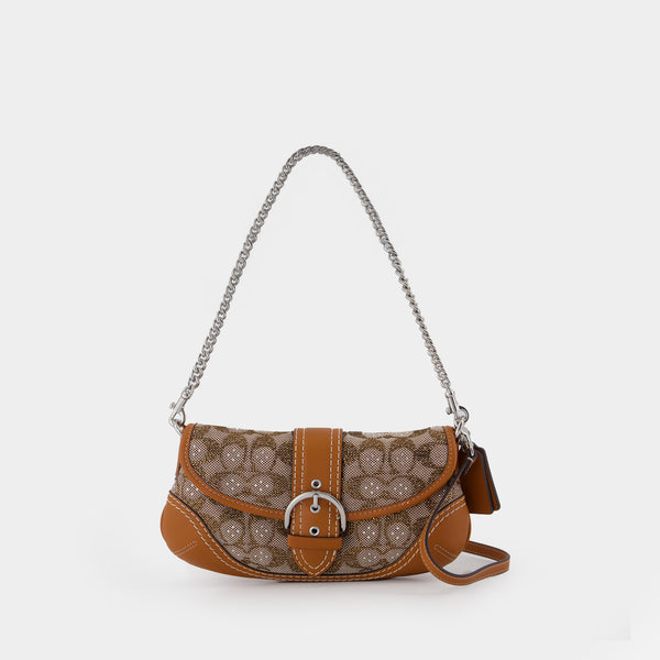 バッグ COACH Soho Signature Brown Shoulder Bag Signature Soho 25 Shoulder Bag - Coach - Leather - Brown