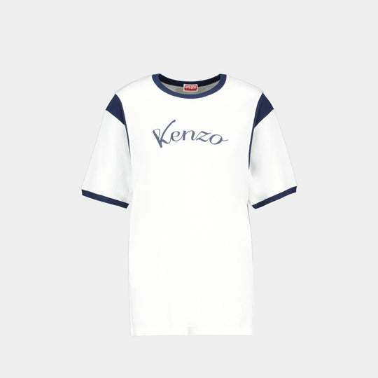 Gots Varsity T-Shirt - Kenzo - Cotton - White