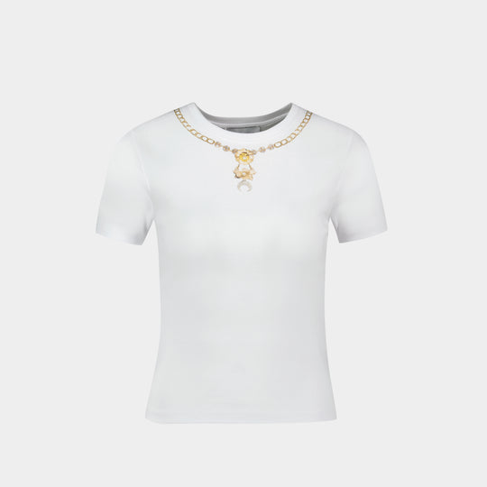Trompe L'oeil Jewelry T-Shirt - Marine Serre - Cotton - White