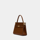 Lee Radziwill Small Double Bag - Tory Burch - Leather - Brown