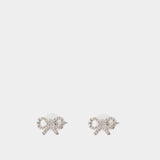 Micro Bow Earrings - SELF PORTRAIT - Silver - Silver