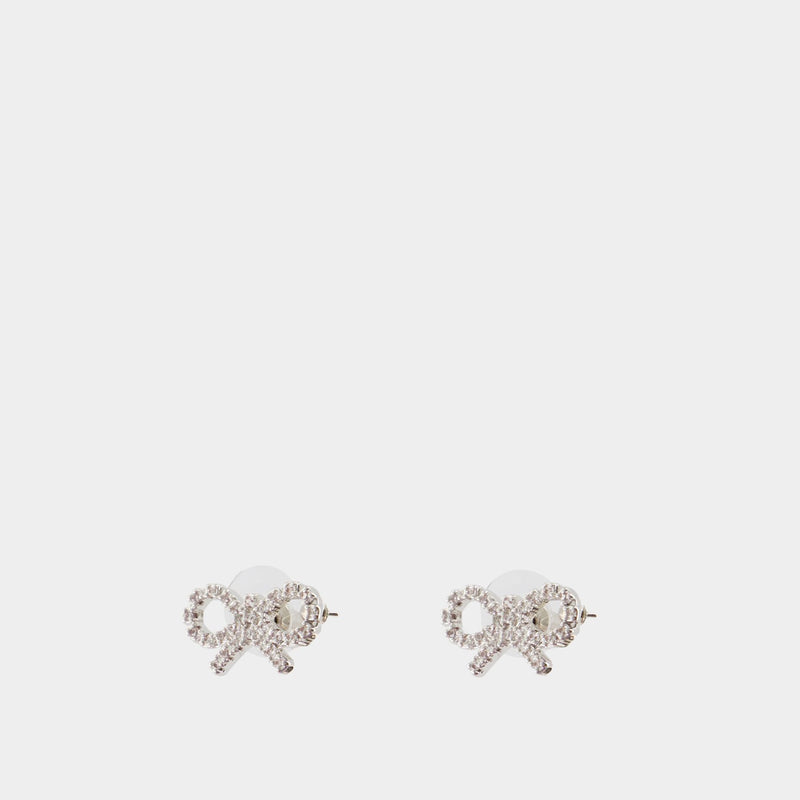 Micro Bow Earrings - SELF PORTRAIT - Silver - Silver