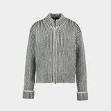 Sapa Knit W Zip Cardigan Knitwear - RAINS - Synthetic - Grey