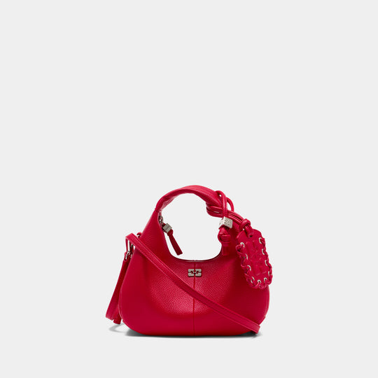 Hobo Mini Purse - Ganni - Synthetic - Red