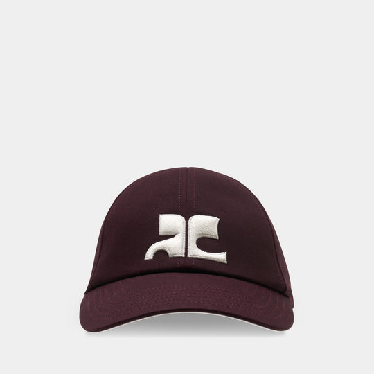 Ac Logo Cap - Courreges - Cotton - Burgundy