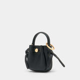 Romy Bucket Key Purse - Tory Burch - Leather - Black
