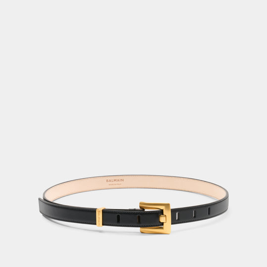 Anthem 2cm Belt - Balmain - Leather - Black