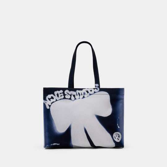 Logo Shopper Bag - Acne Studios - Cotton - Blue