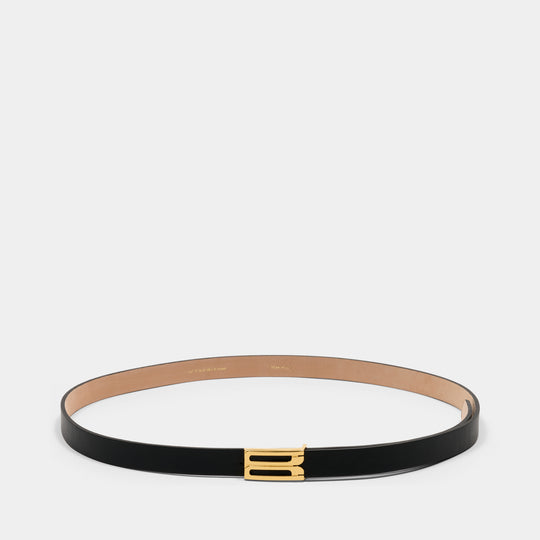 Dorian Frame Micro Belt - Victoria Beckham - Leather - Black