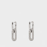Pop J Marc Pave Drop Earrings - Marc Jacobs - Metal - Silver