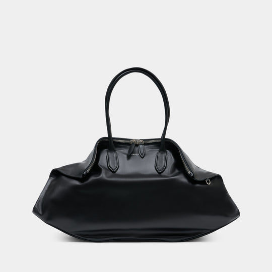 Manta Maxi Shoulder Bag - Alexander McQueen - Leather - Black