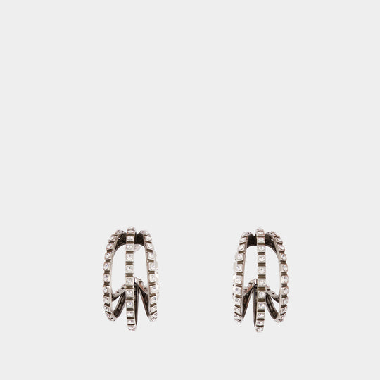 Large Hoop Earrings - Isabel Marant - Metal - Silver-plated