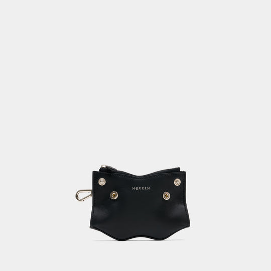 Manta Keychain - Alexander McQueen - Leather - Black