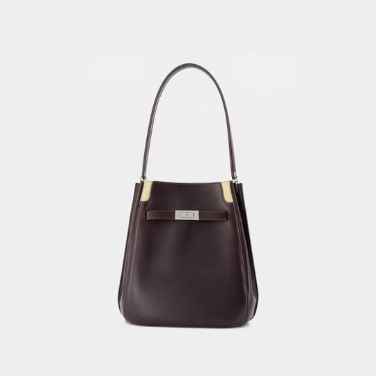Lee Radziwill Bucket Purse - Tory Burch - Leather - Brown