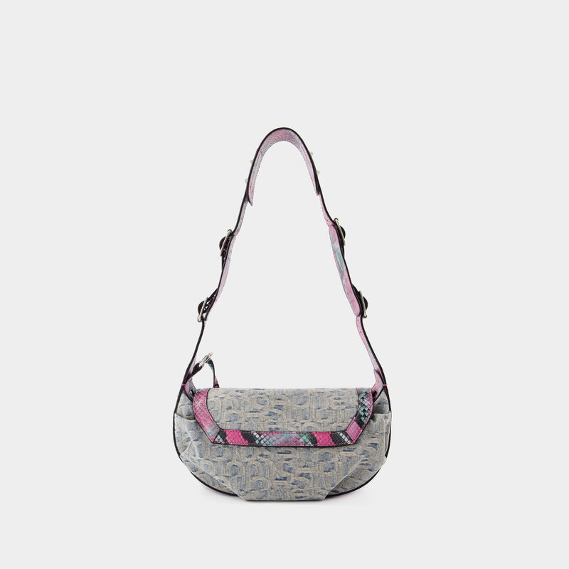 Alog Monogram Shoulder Bag - Acne Studios - Leather  - Blue/Pink