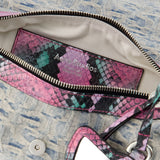 Alog Monogram Shoulder Bag - Acne Studios - Leather  - Blue/Pink